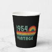 7パーソナライズされたヴィンテージ70歳 紙コップ (裏面)