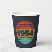 7パーソナライズされたヴィンテージ70歳 紙コップ (正面)