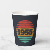 7パーソナライズされたヴィンテージ70歳 紙コップ (裏面)