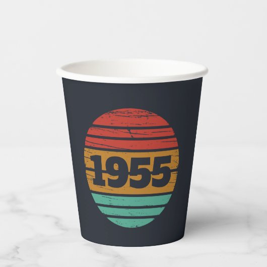 7パーソナライズされたヴィンテージ70歳 紙コップ (正面)