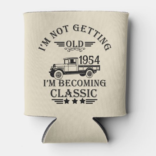 7パーソナライズされたヴィンテージ70歳 缶クーラー (正面)