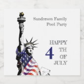 7パーソナライズされた月パーティー第4日 ビールラベル (シングルラベル)