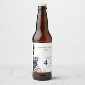 7パーソナライズされた月パーティー第4日 ビールラベル (正面)