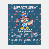 7パーソナライズされた月4日おもしろいことわざ フリースブランケット (正面)