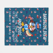 7パーソナライズされた月4日おもしろいことわざ フリースブランケット (正面(横))