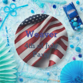 7パーソナライズされた月4日パーティー ペーパープレート (パーティー)