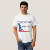 7パーソナライズされた月4日Tシャツ Tシャツ (正面フル)