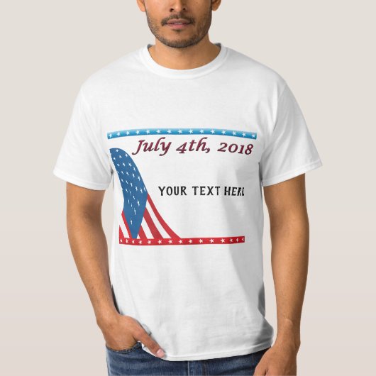7パーソナライズされた月4日Tシャツ Tシャツ (正面)