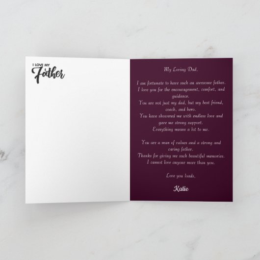 7パーソナライズされた枚の写真コラージュファーストパザーズデイC カード (内部)