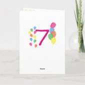 7パーソナライズされた歳の誕生日 カード (裏面)