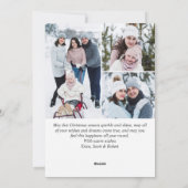 7フォトクリスマスウッド素朴グリーティング シーズンカード (裏面)