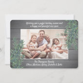 7フォトクリスマスグリーン素朴&グレーウッド シーズンカード (裏面)