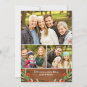 7フォトクリスマスブ素朴ラウン挨拶 シーズンカード (裏面)