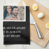 7フォトコラージブラックファミリー引用文 キッチンタオル (四つ折り)