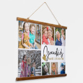 7フォトコラージュおじいちゃんメイクライフグランド引用文 吊り下げ型タペストリー (傾斜あり)