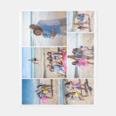 7フォトコラージュのテンプレート パーソナライズされた フリースブランケット (正面)