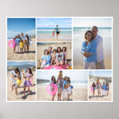 7フォトコラージュのテンプレート パーソナライズされた ポスター (正面)