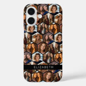 7フォトコラージュのレトロファンキー幾何学的パターン Case-Mate iPhoneケース (裏面)