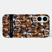 7フォトコラージュのレトロファンキー幾何学的パターン Case-Mate iPhoneケース (裏面 (横))