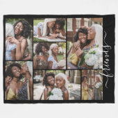 7フォトコラージュの友だちテンプレート パーソナライズされた フリースブランケット (正面(横))