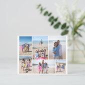 7フォトコラージュテンプレートパーソナライズされたカード (スタンド正面)