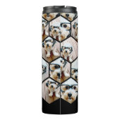 7フォトコラージュファンキー – 六角パターン黒 タンブラー (裏面)