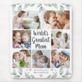 7フォトコラージュ世界最大級のママ緑 マウスパッド (正面)