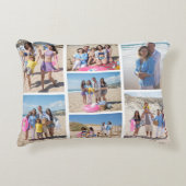 7フォトコラージュ家族のテンプレート パーソナライズされた アクセントクッション (正面)