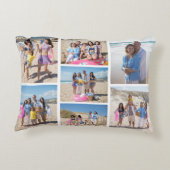 7フォトコラージュ家族のテンプレート パーソナライズされた アクセントクッション (裏面)