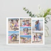 7フォトコラージュ家族のテンプレート パーソナライズされた カード (スタンド正面)
