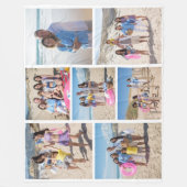 7フォトコラージュ家族のテンプレート パーソナライズされた フリースブランケット (正面)