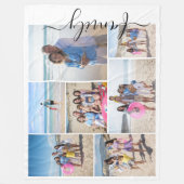 7フォトコラージュ家族のテンプレート パーソナライズされた フリースブランケット (正面)