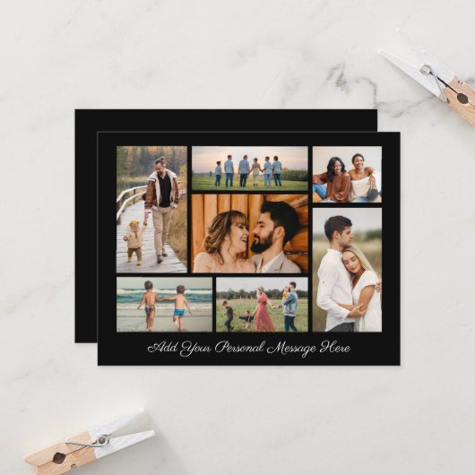 7フォトコラージュ自分のグリーティングカードを追加 カード (正面/裏面インサイチュ)