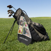 7フォトコラージュ黒 ゴルフタオル (グリーン)