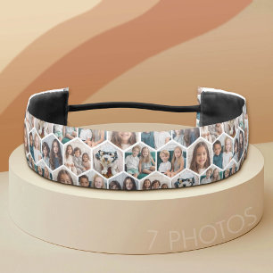 7フォトコラージュ – ハニカムパターン – BE PATIENT アスレチックヘッドバンド