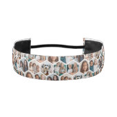 7フォトコラージュ – ハニカムパターン – BE PATIENT アスレチックヘッドバンド (正面)