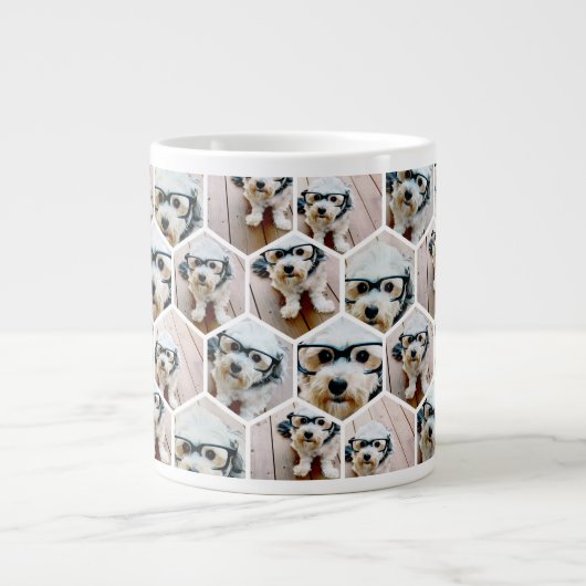 7フォトコラージュ – 六角パタファンキーーン ジャンボコーヒーマグカップ (正面)