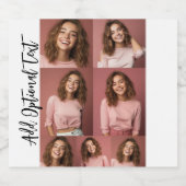 7フォトコラージュ – 白モダンミニマル色 ビールラベル (シングルラベル)