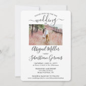 7フォトシンプル書道モダンエレガントな結婚式 招待状 (正面)