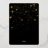 7フォトスパークルメリークリスマスグリーティングバラ金ゴールド 箔シーズンカード (裏面)