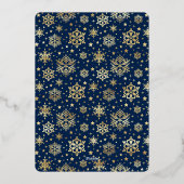 7フォトスパークルメリークリスマスグリーティング金ゴールド 箔シーズンカード (裏面)