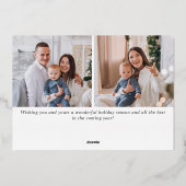 7フォトスパークルメリークリスマスシルバー 箔シーズンカード (裏面)