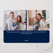 7フォトスパークルメリークリスマス金ゴールド 箔シーズンカード (裏面)