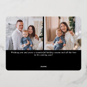 7フォトスパークルメリークリスマス金ゴールド 箔シーズンカード (裏面)