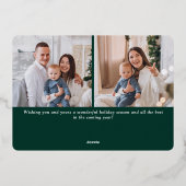 7フォトスパークルメリークリスマス金ゴールド 箔シーズンカード (裏面)