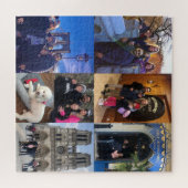 7フォトファミリー旅行アルバム&かわいい子犬 ジグソーパズル (横)