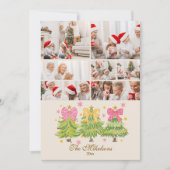 7フォトブライトリボンツリーズホリデーファミリー シーズンカード (正面)