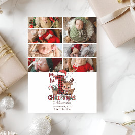 7フォトプレイドトインデナー初めてのクリスマス シーズンカード