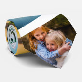 7フォトホワイトストライプタイテンプレートエッジ印刷 ネクタイ (ロール)