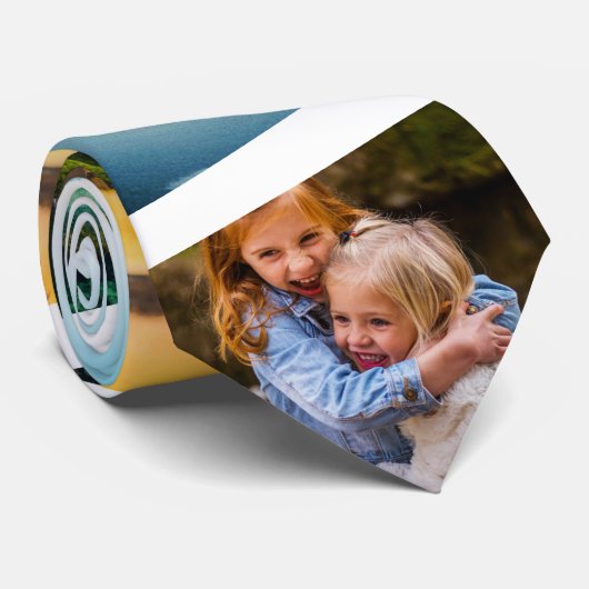 7フォトホワイトストライプタイテンプレートエッジ印刷 ネクタイ (ロール)